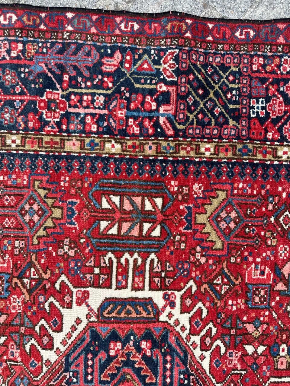 Pretty mid century Heriz Gharaje rug For Sale 2