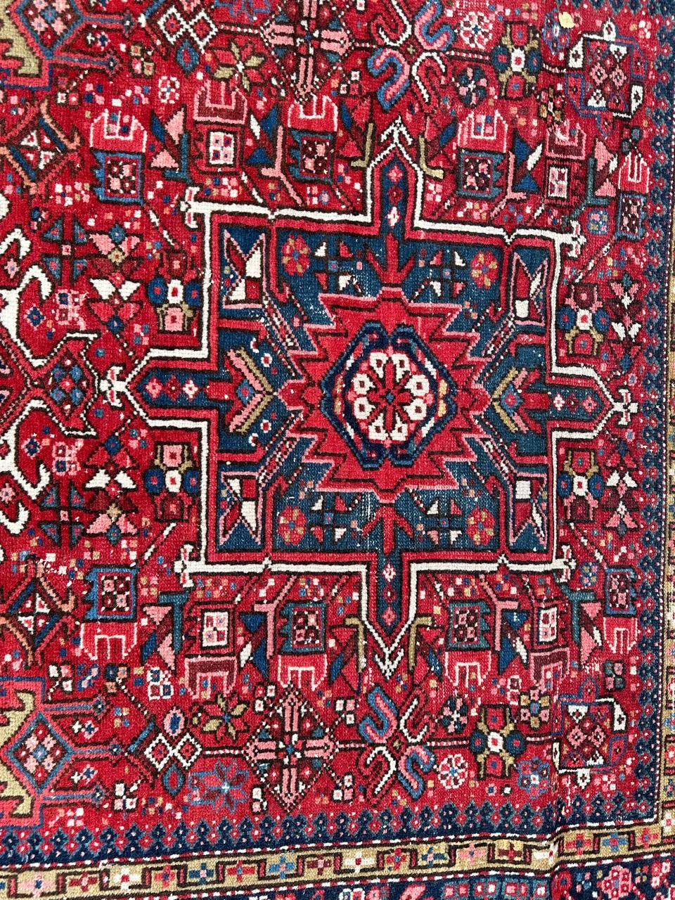 Pretty mid century Heriz Gharaje rug For Sale 3