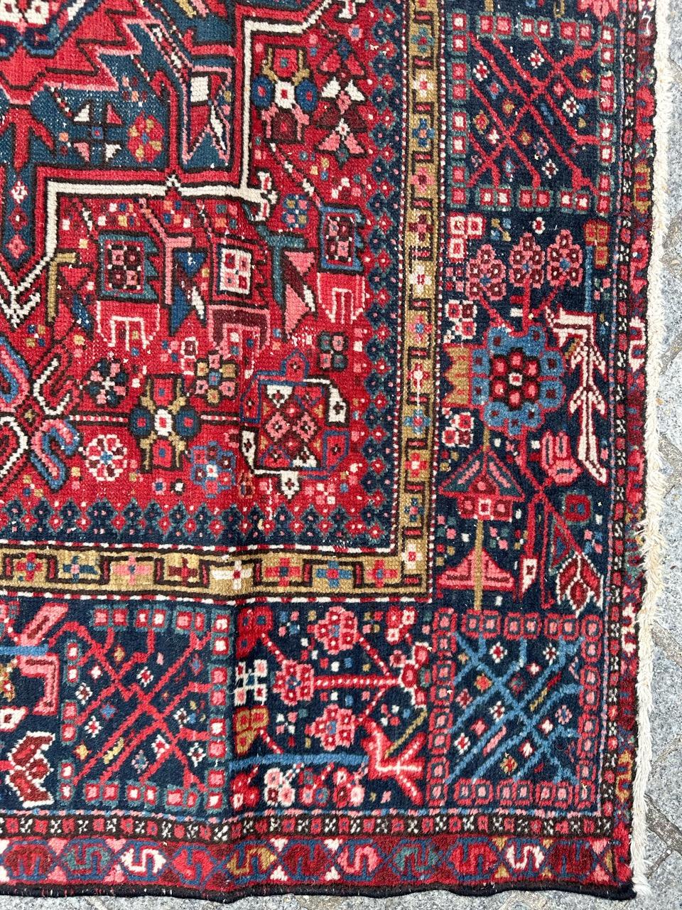 Pretty mid century Heriz Gharaje rug For Sale 4