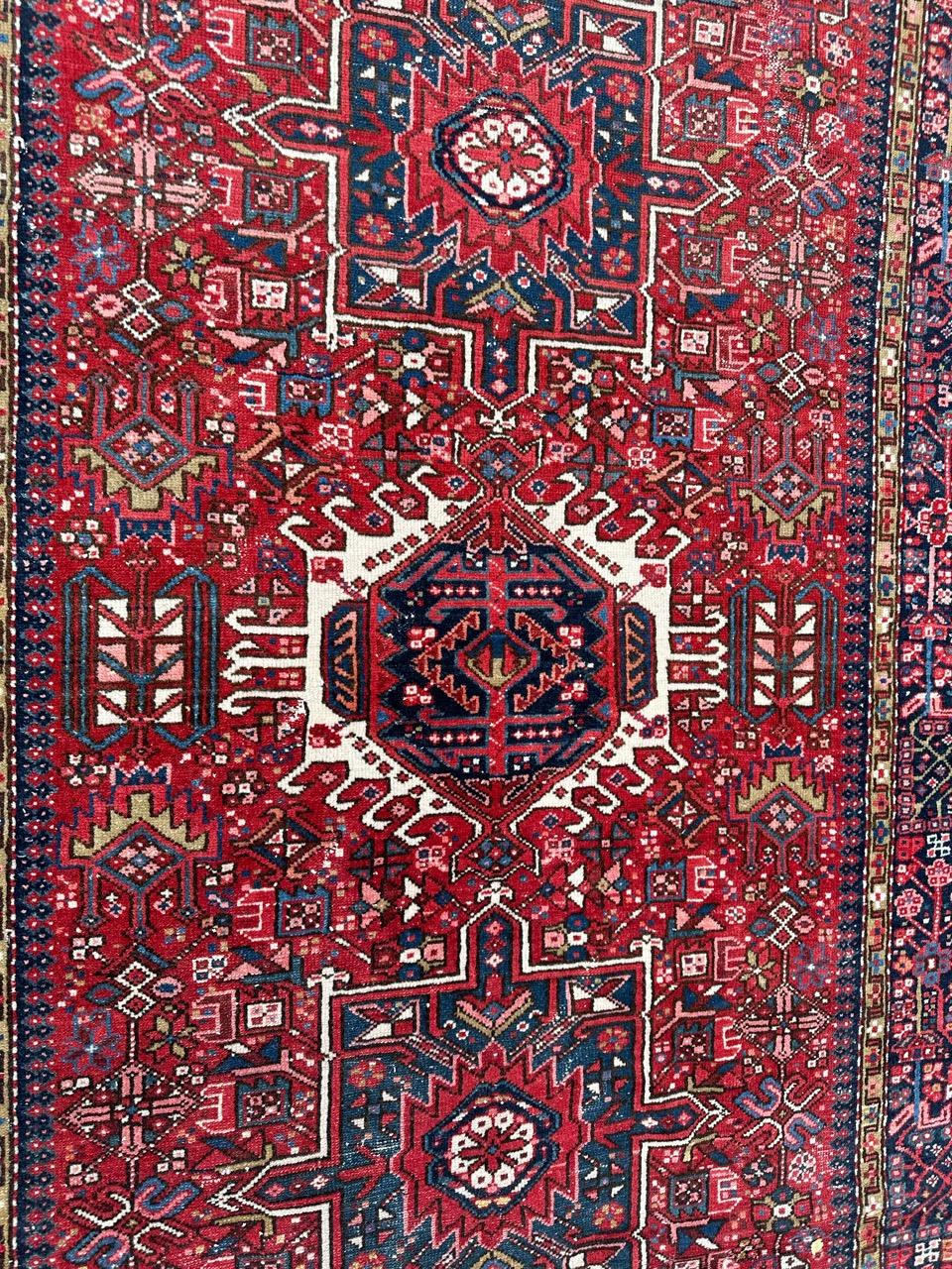 Pretty mid century Heriz Gharaje rug For Sale 7