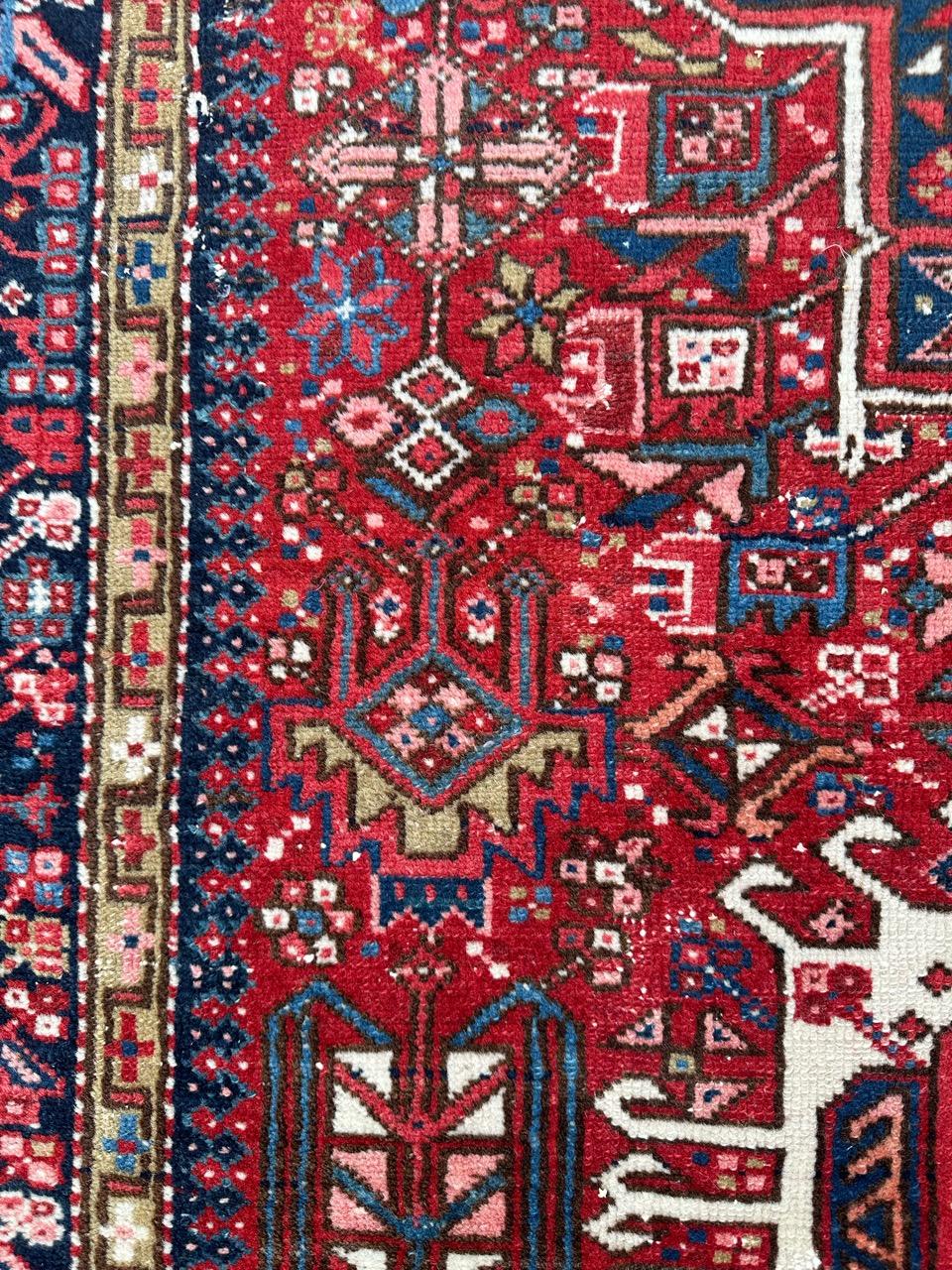 Pretty mid century Heriz Gharaje rug For Sale 8