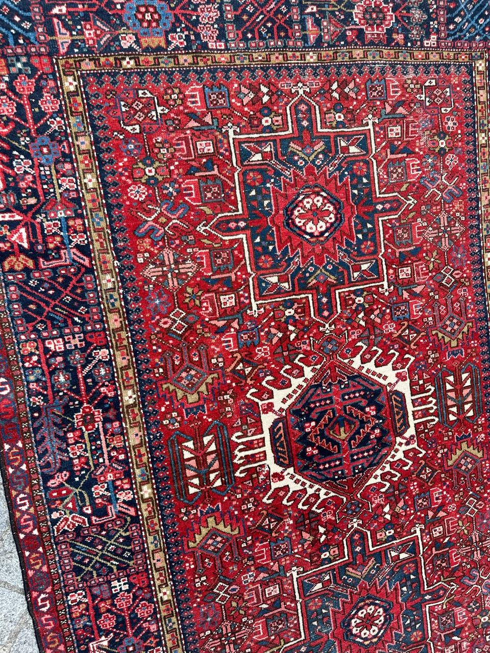 Pretty mid century Heriz Gharaje rug For Sale 9