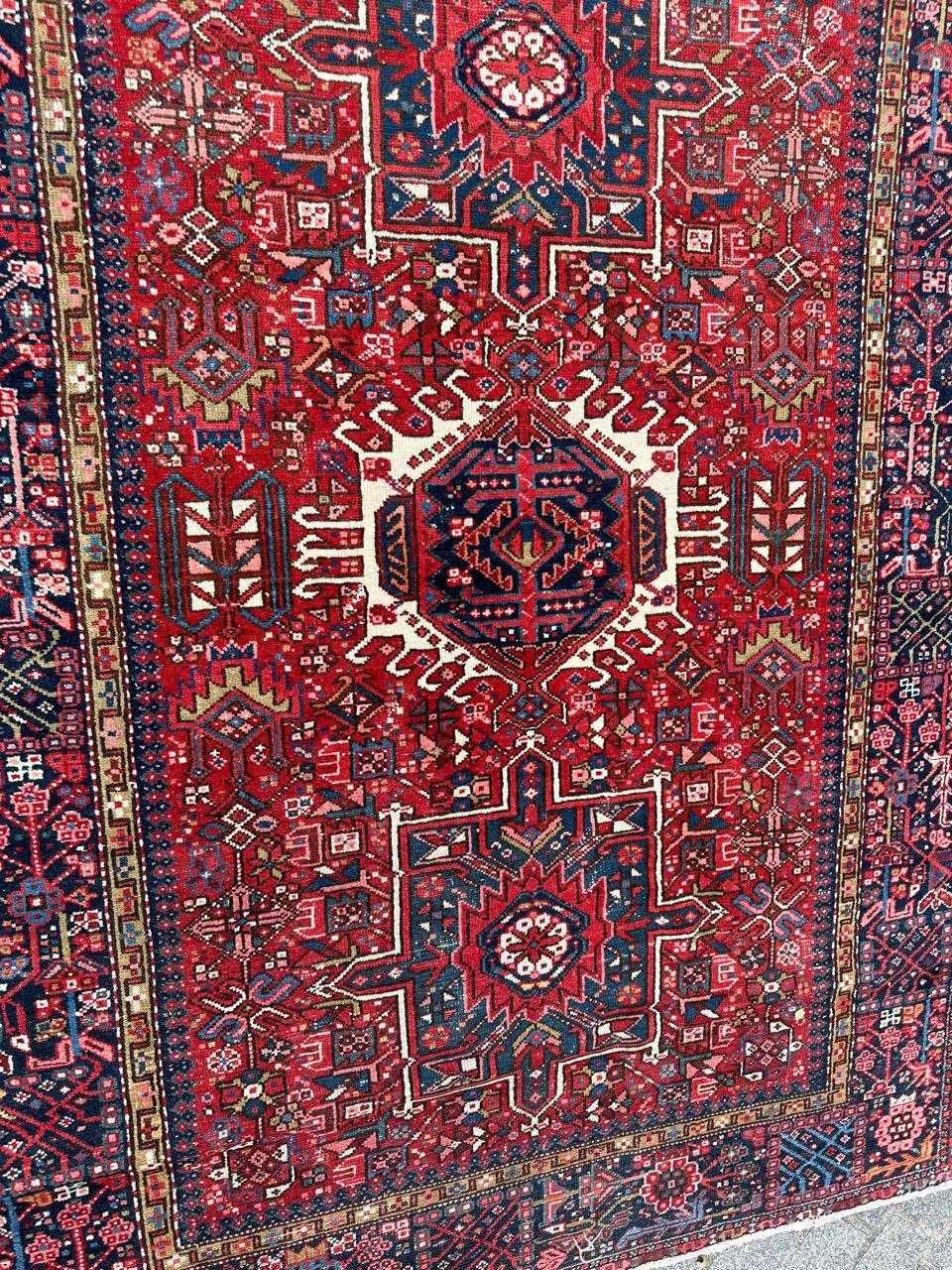 Pretty mid century Heriz Gharaje rug For Sale 10