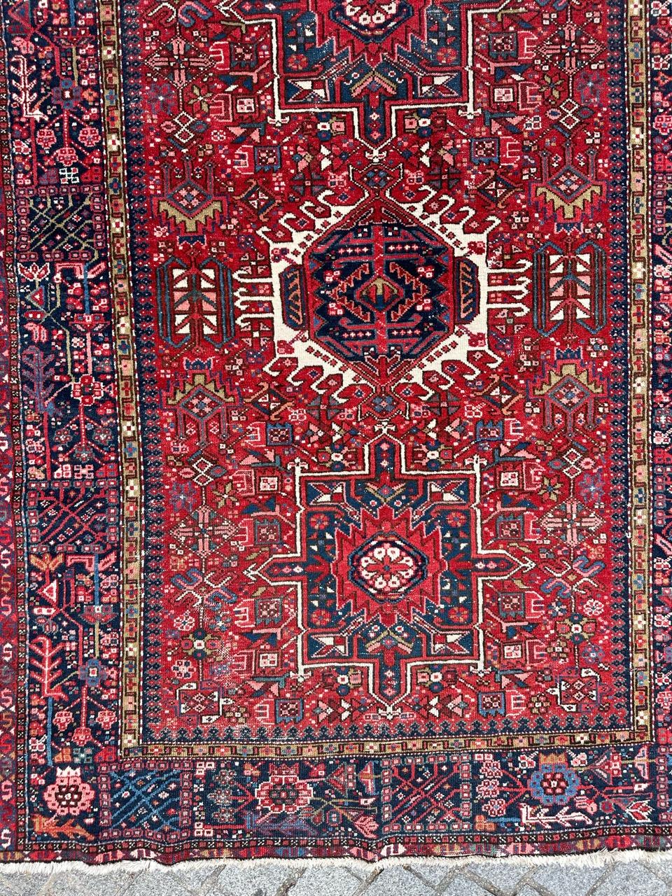 Heriz Serapi Pretty mid century Heriz Gharaje rug For Sale