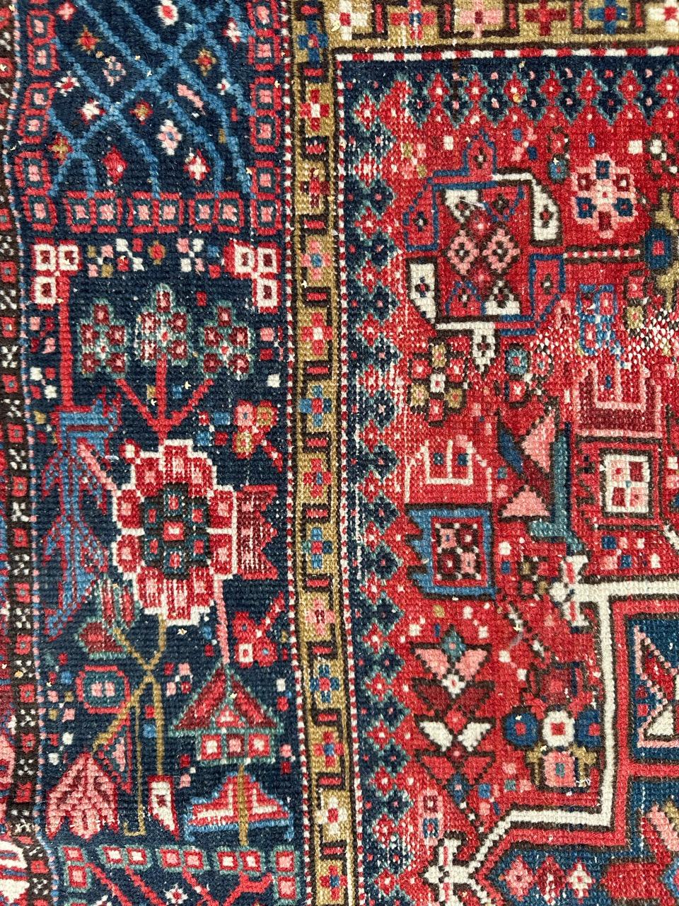 20th Century Pretty mid century Heriz Gharaje rug For Sale