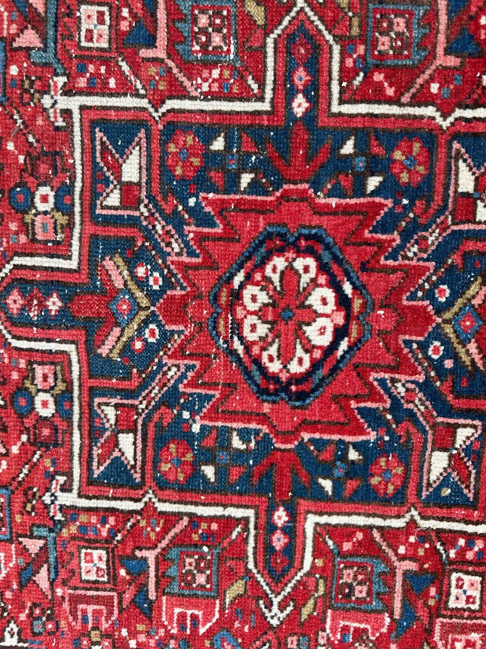 Wool Pretty mid century Heriz Gharaje rug For Sale