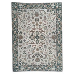 Bobyrug’s Pretty mid century Portuguese needlepoint rug 