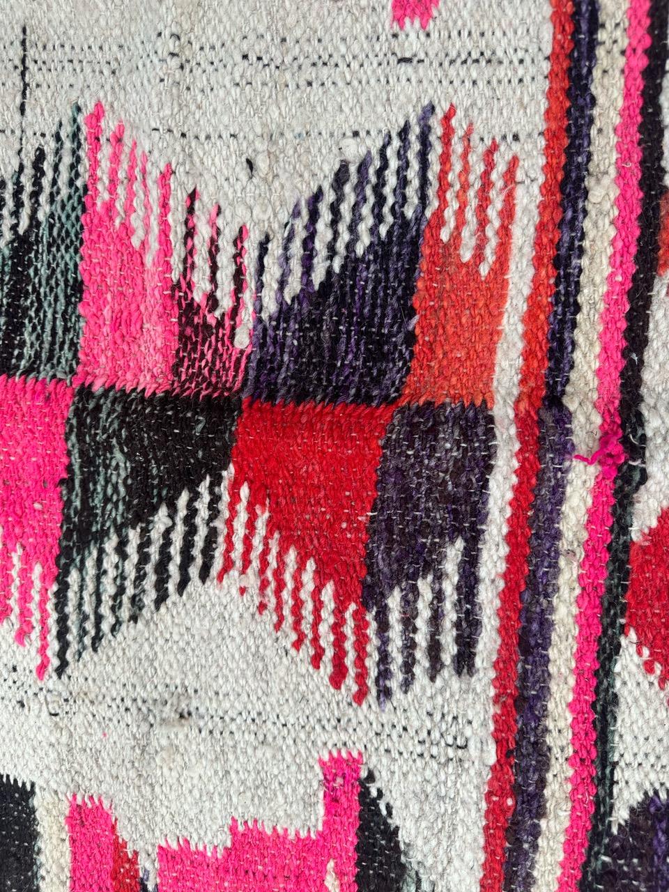 Pretty mid century South American woven tapestry rug For Sale 4