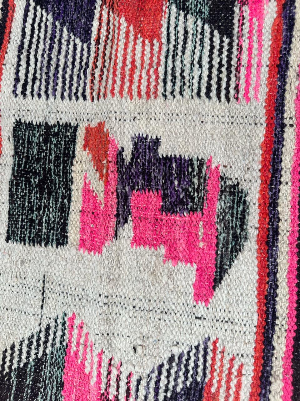 Pretty mid century South American woven tapestry rug For Sale 5