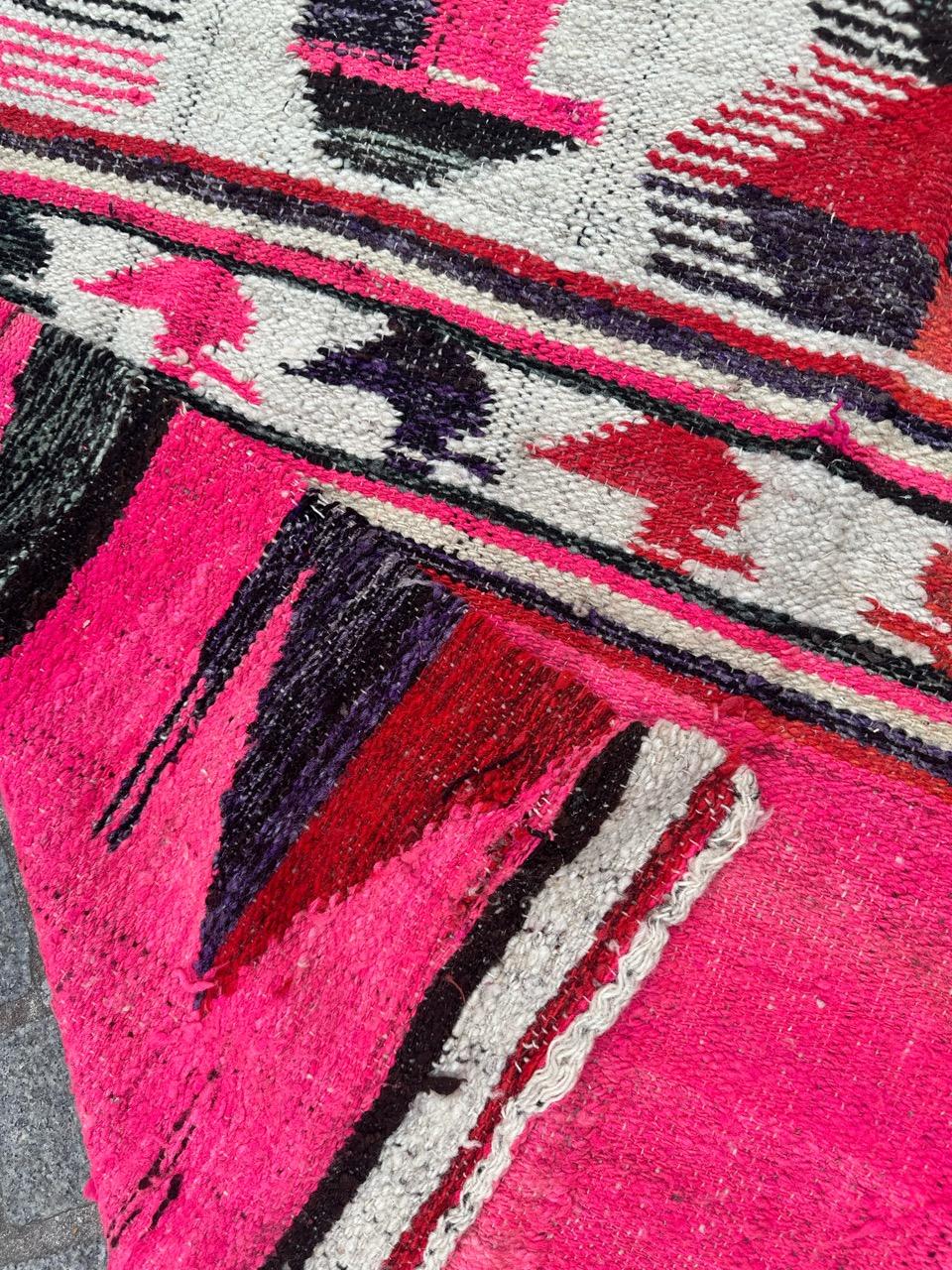 Pretty mid century South American woven tapestry rug For Sale 8