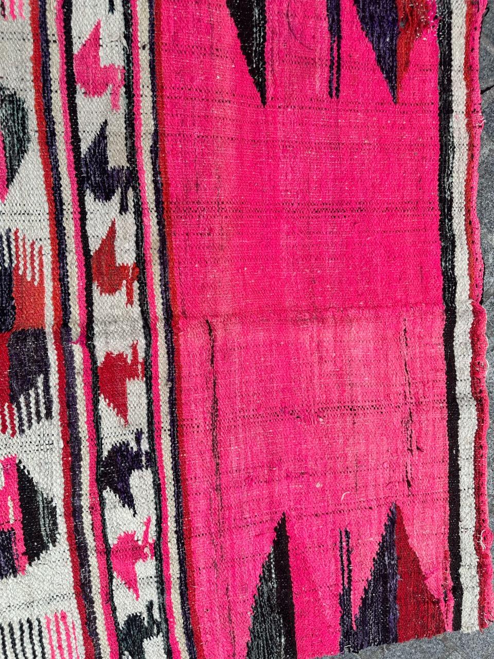 Pretty mid century South American woven tapestry rug For Sale 1