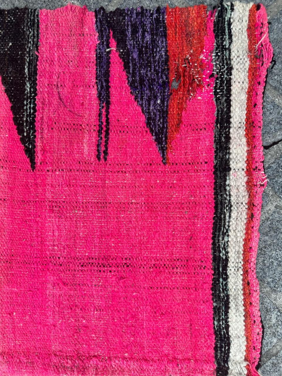 Pretty mid century South American woven tapestry rug For Sale 2
