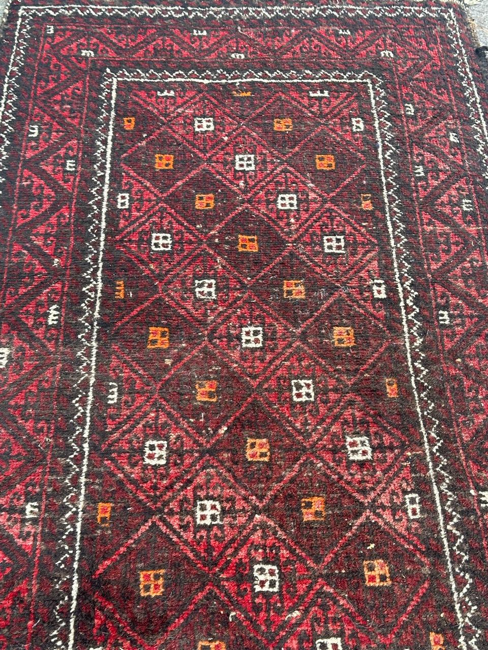 Jolie baluchon turkmène du milieu du siècle dernier en vente 11