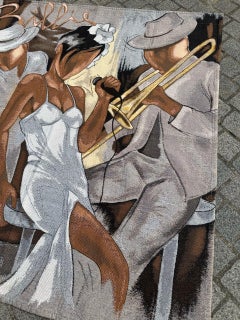 Pretty modern Aubusson style Jaquar Tapestry, « by Farel »