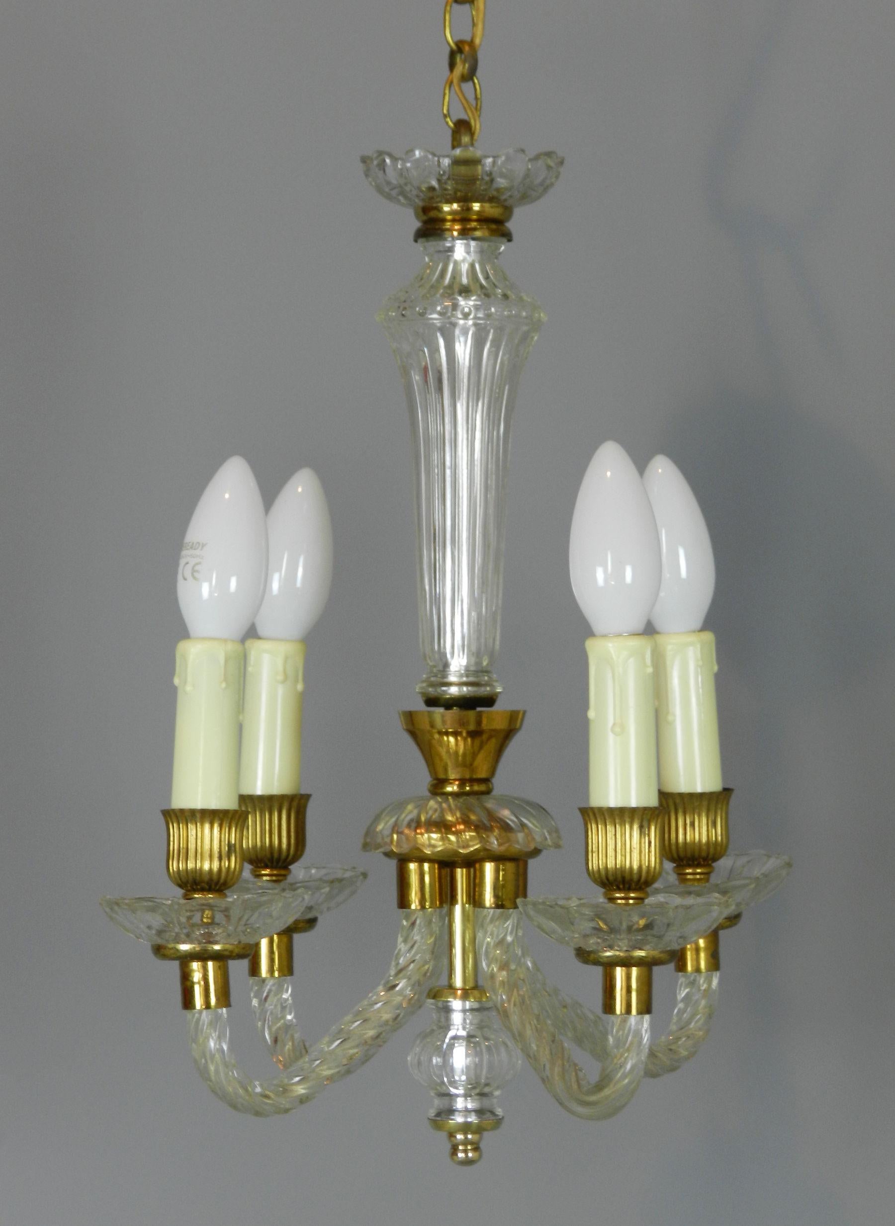 Anodized Pretty Murano Glass Chandelier For Sale