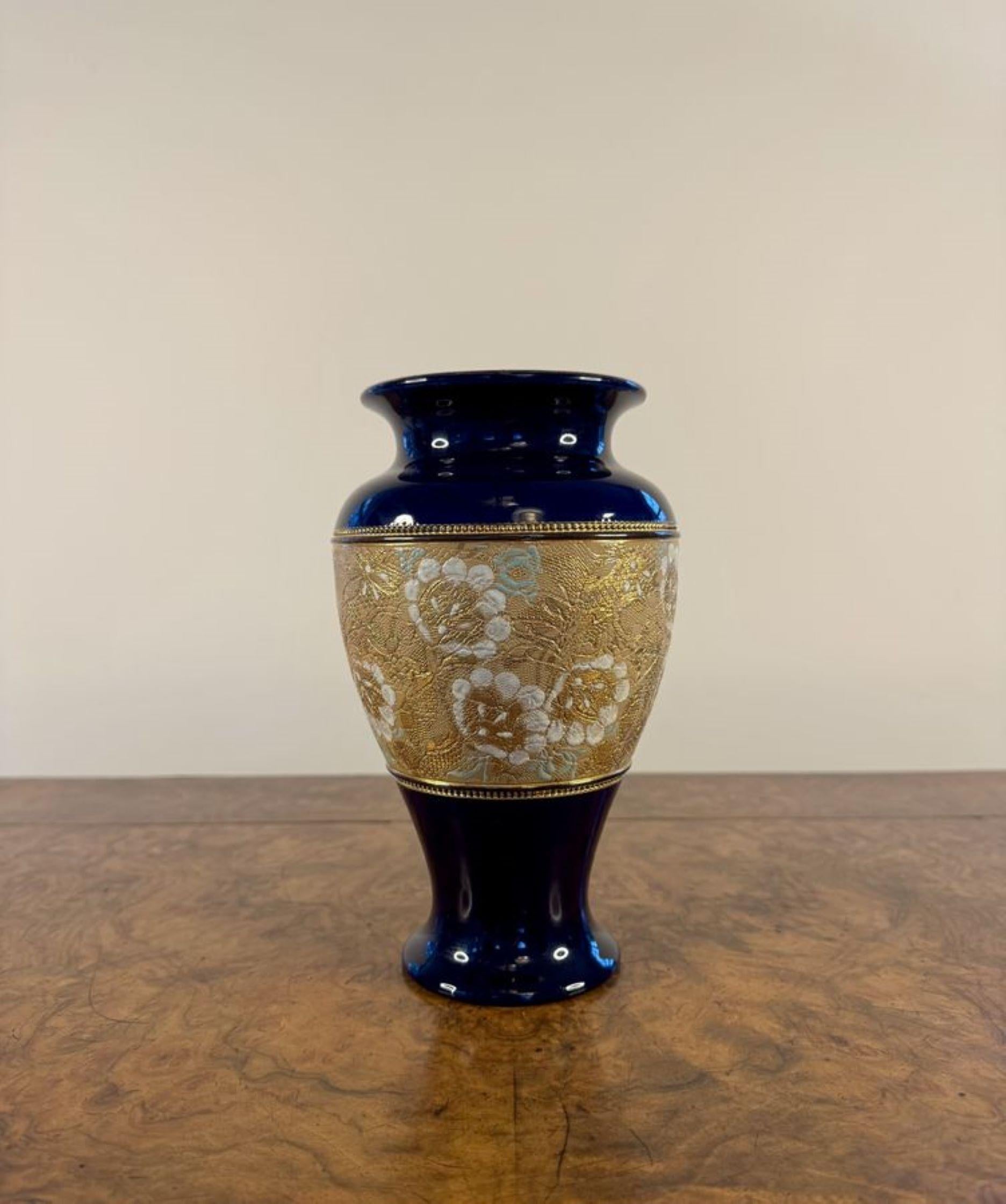 20th Century Pretty pair of quality antique Royal Doulton vases