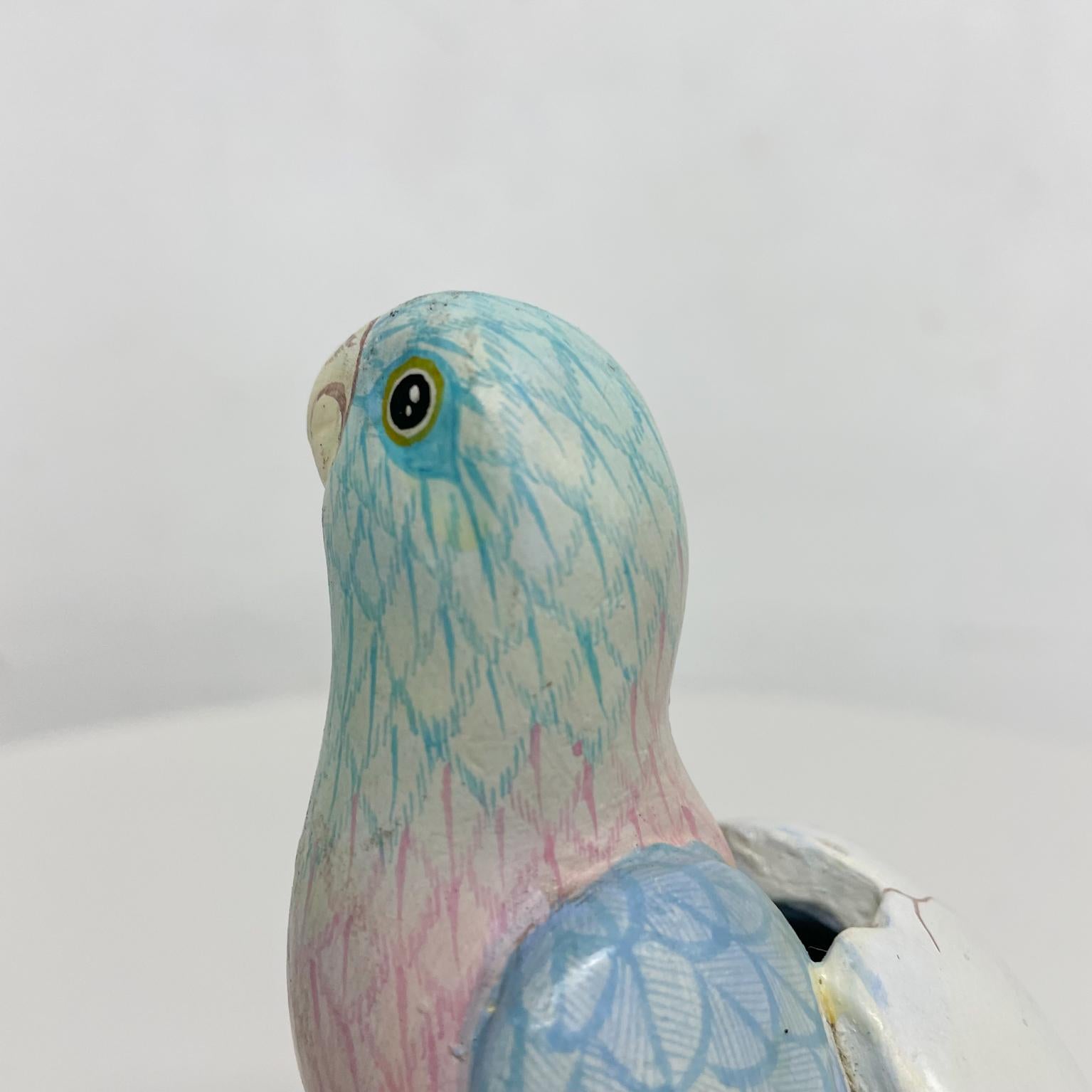 Late 20th Century Pretty Parrot Egg Hatching Ceramic Art Sculpture Mexico Sergio Bustamante 1980s