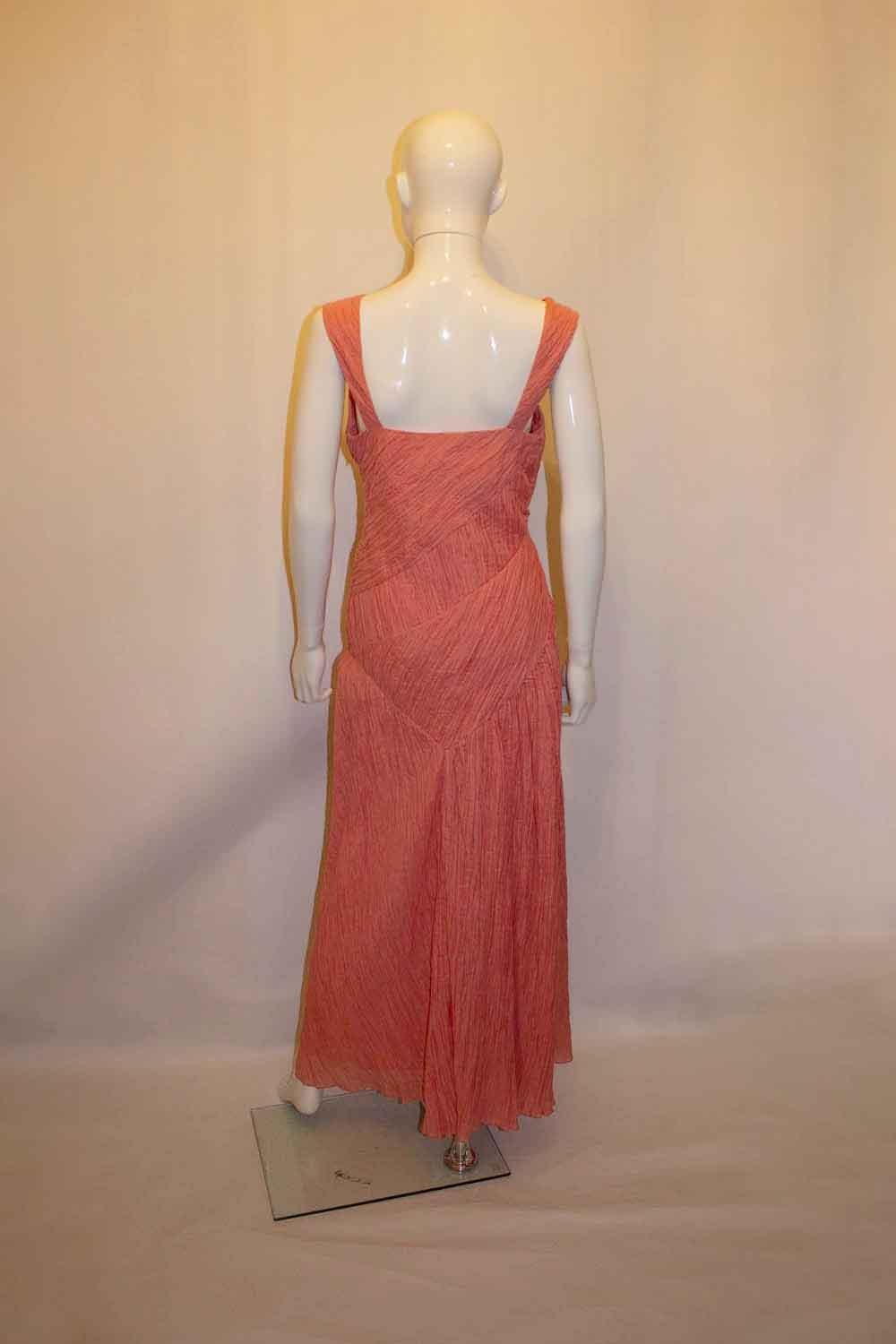 Pretty Pink Grecian Style Gown by Noli For Sale 1