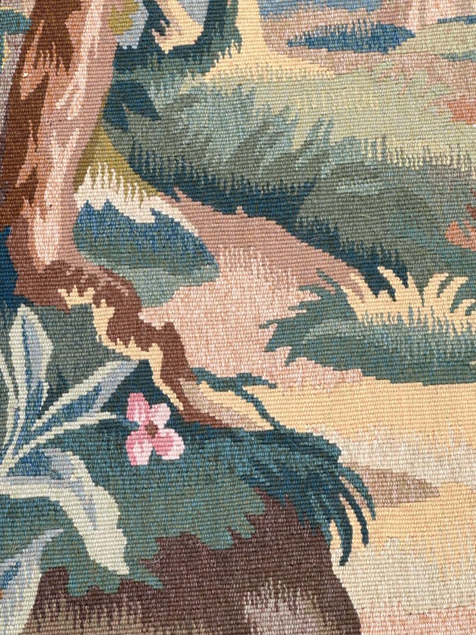 Schöner kleiner französischer Aubusson-Wandteppich des 20. Jahrhunderts im Angebot 10