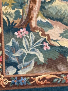 Pretty small 20th century french Aubusson tapestry
