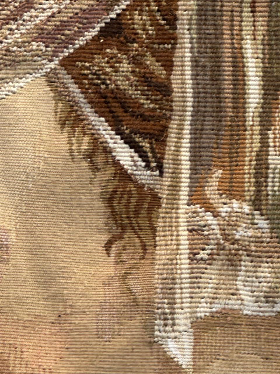 Grazioso arazzo Aubusson antico francese tessuto a mano 
