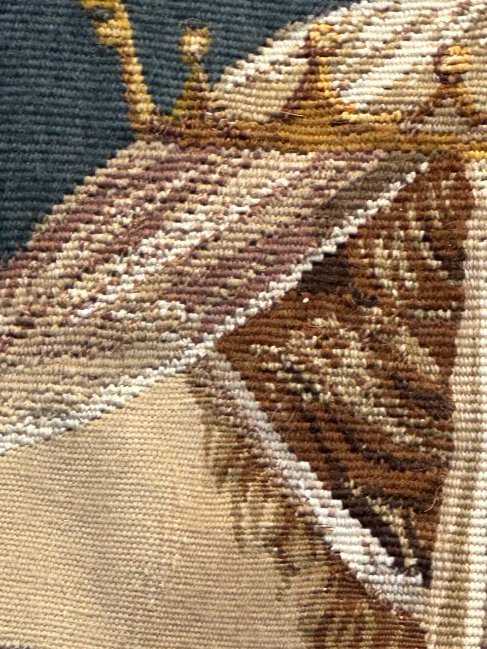 XX secolo Grazioso arazzo Aubusson antico francese tessuto a mano 