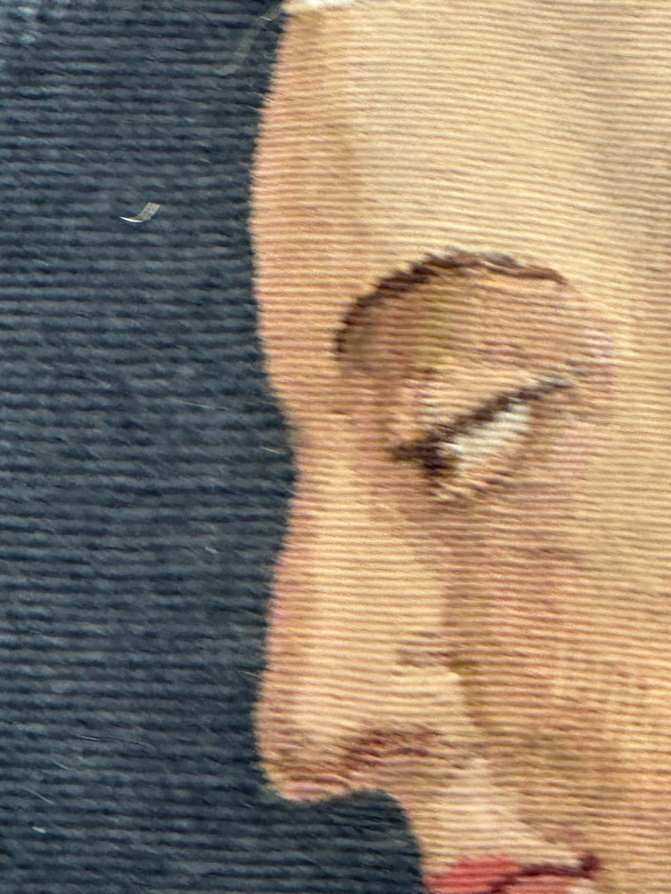Lana Grazioso arazzo Aubusson antico francese tessuto a mano 