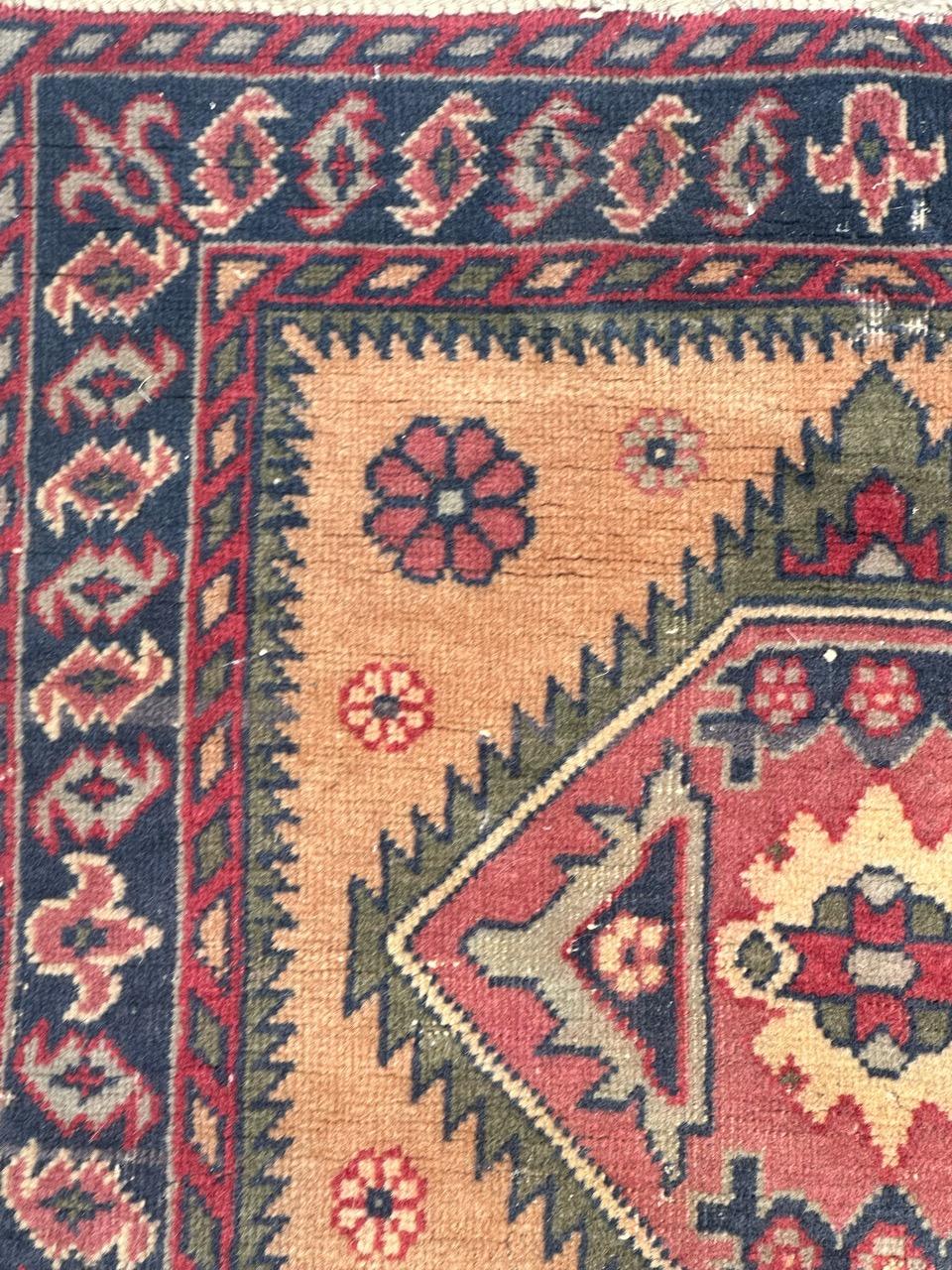 Pretty small vintage Azerbaijan rug  For Sale 2