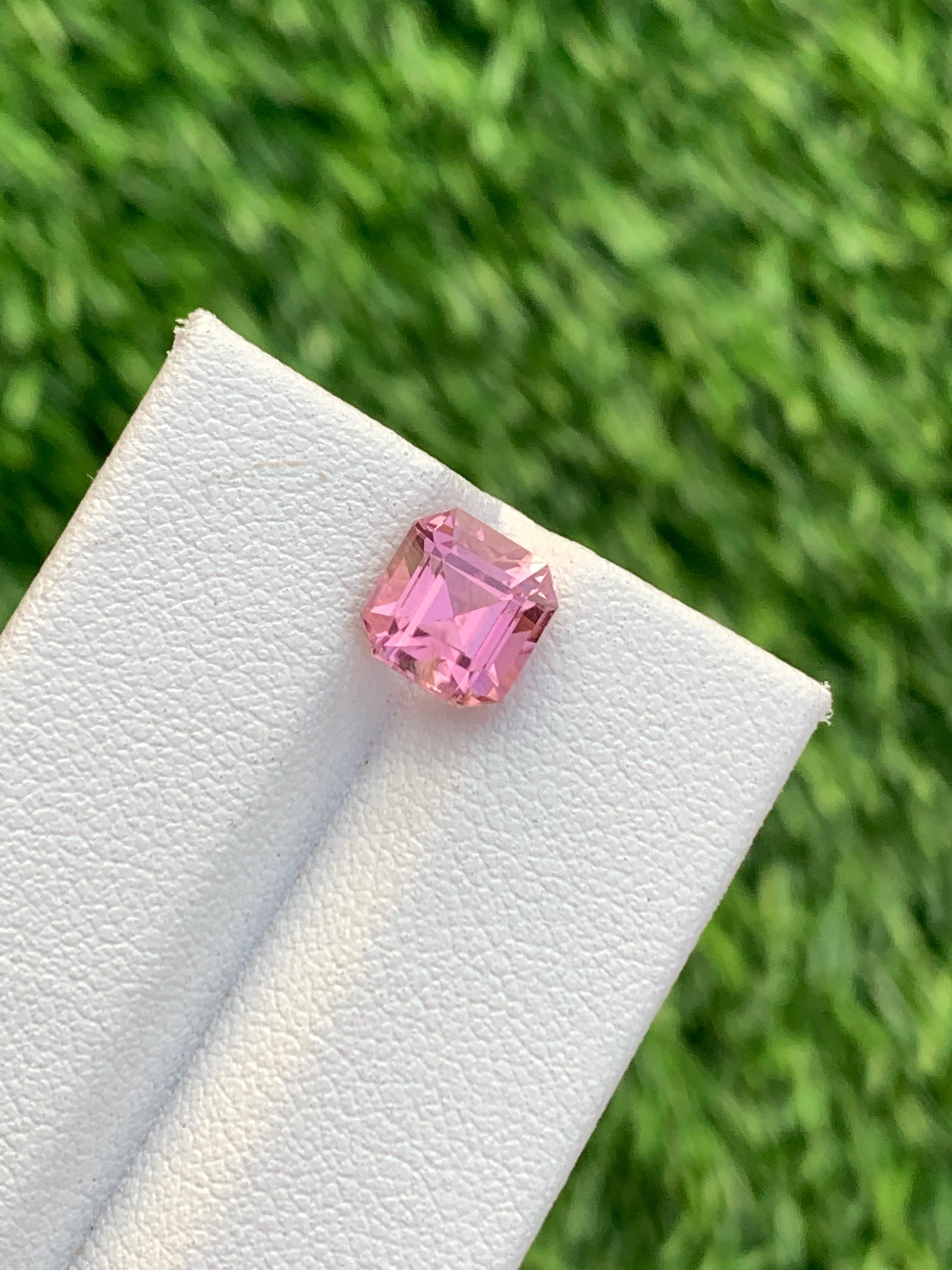 Pretty Soft Pink Tourmaline gemstone of 2.05 carats from Afghanistan has a wonderful cut in a Octagon shape, incredible Pink Color. Great brilliance. This gem is  VVS Clarity.

Product Information
GEMSTONE TYPE:	Natural Hot Pink Tourmaline
