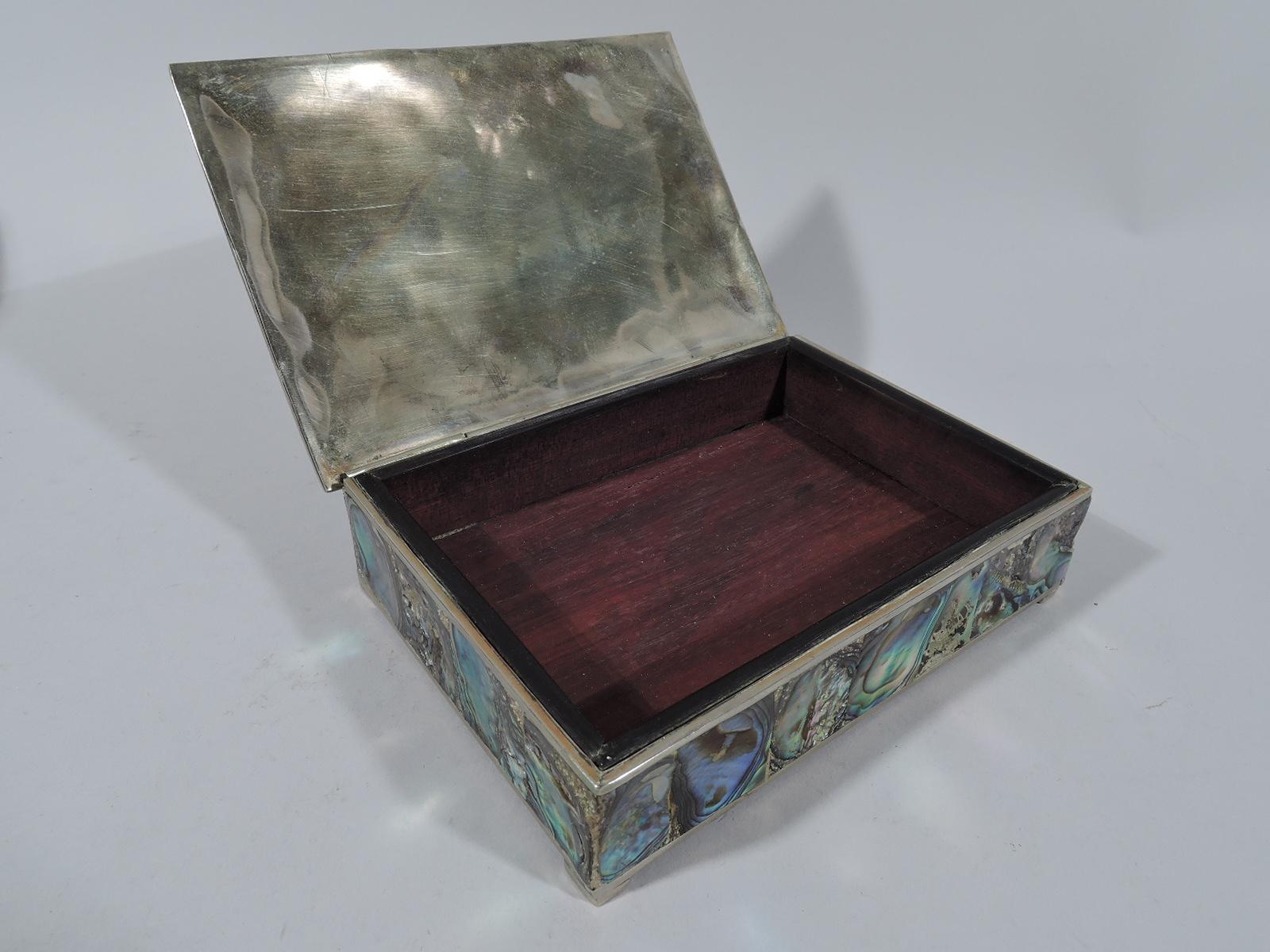 Modern Pretty Trinket Box with Abalone Shell Mosaic