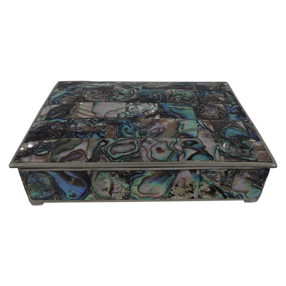 Pretty Trinket Box with Abalone Shell Mosaic