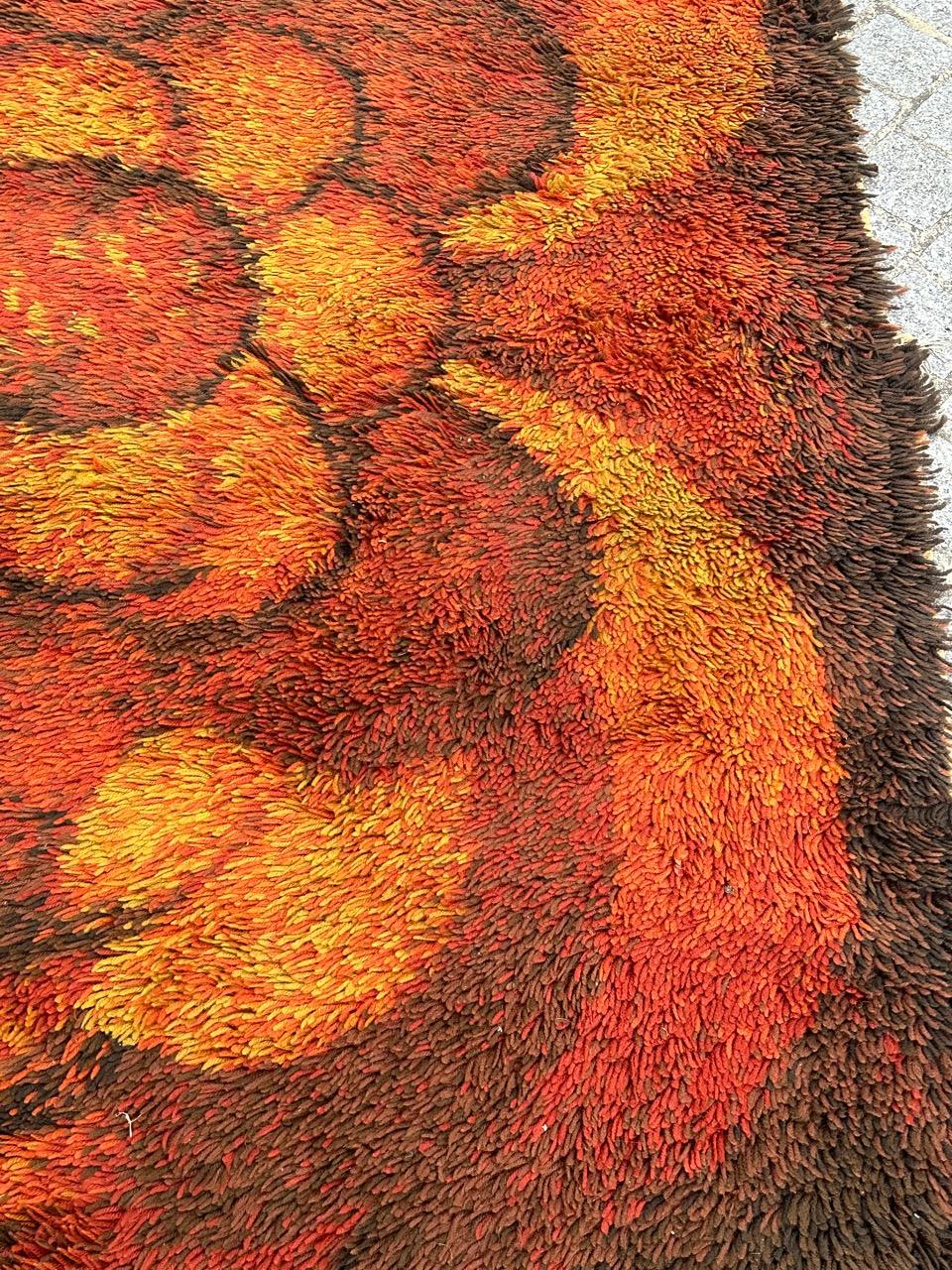 Fait à la machine Joli tapis scandinave Desso vintage des années 1970 en vente