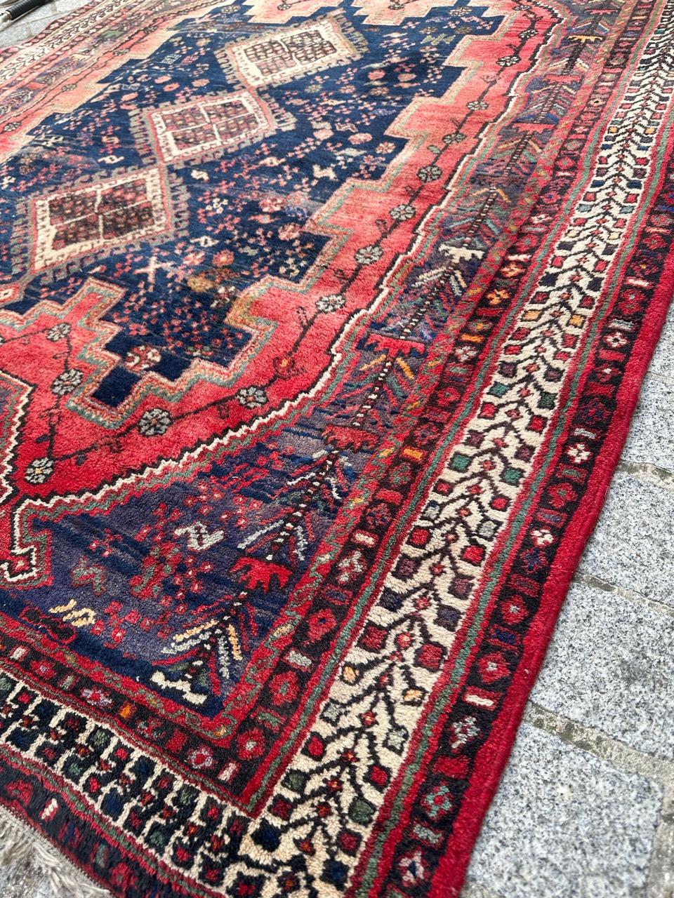 Bobyrug’s Pretty vintage Afshar rug For Sale 8