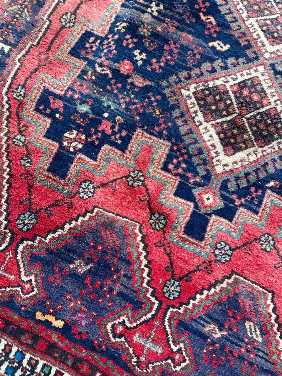 Bobyrug’s Pretty vintage Afshar rug For Sale 10