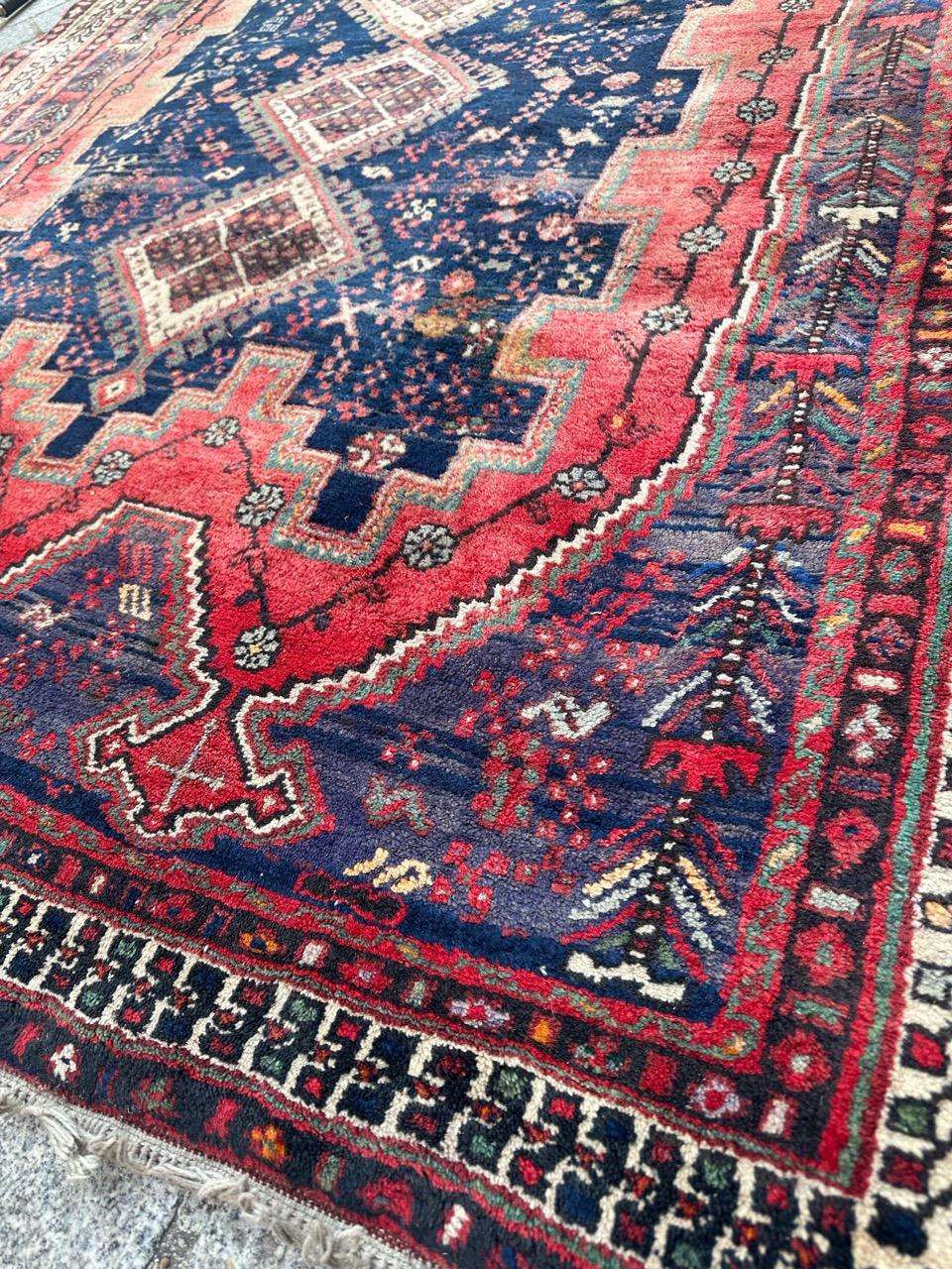 Bobyrug’s Pretty vintage Afshar rug For Sale 1