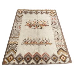 Bobyrug’s Pretty Vintage Art Deco Design Moroccan Tribal Rug