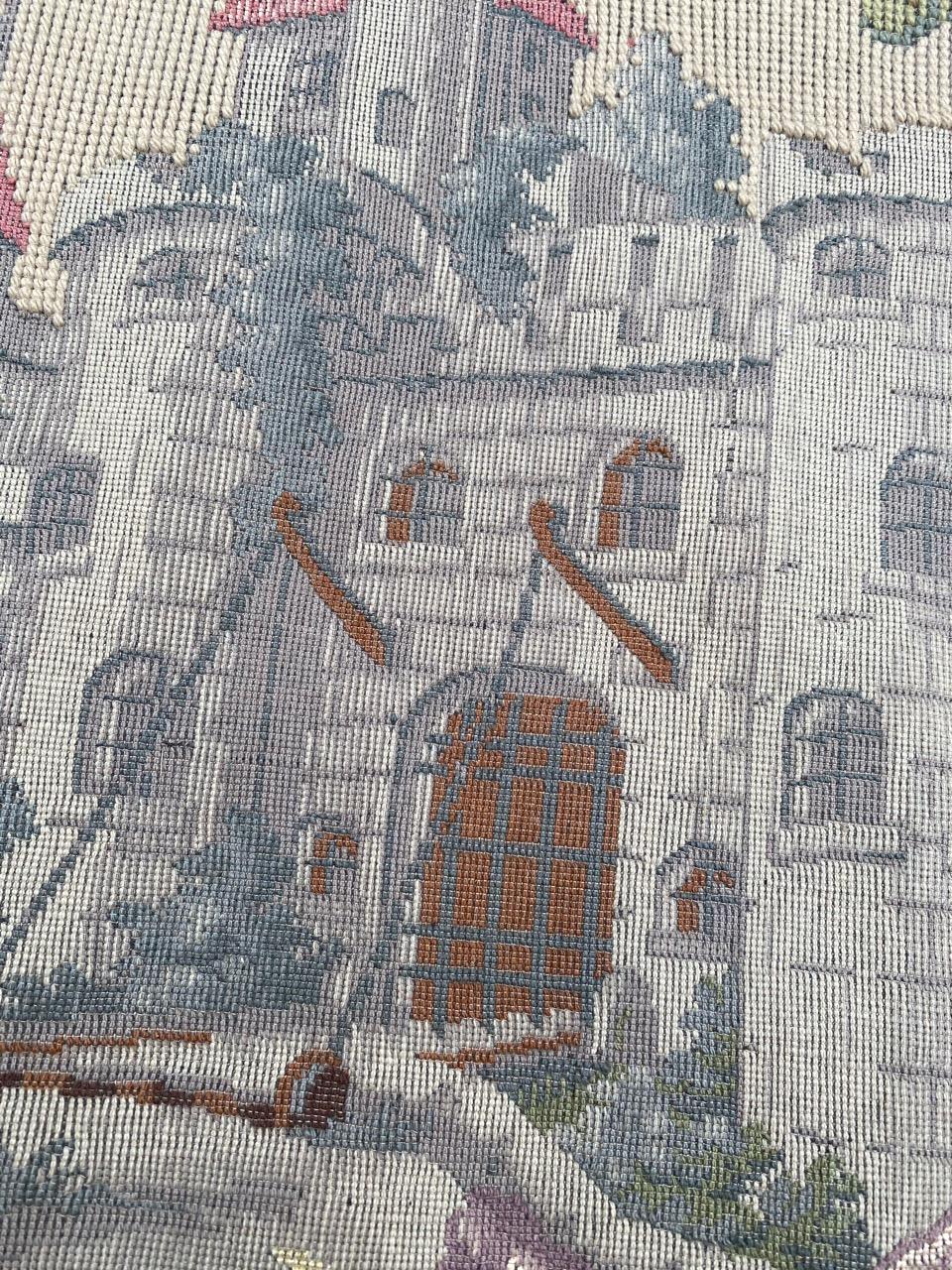 Bobyrug’s Pretty Vintage Aubusson Style French Jaquar Tapestry For Sale 4