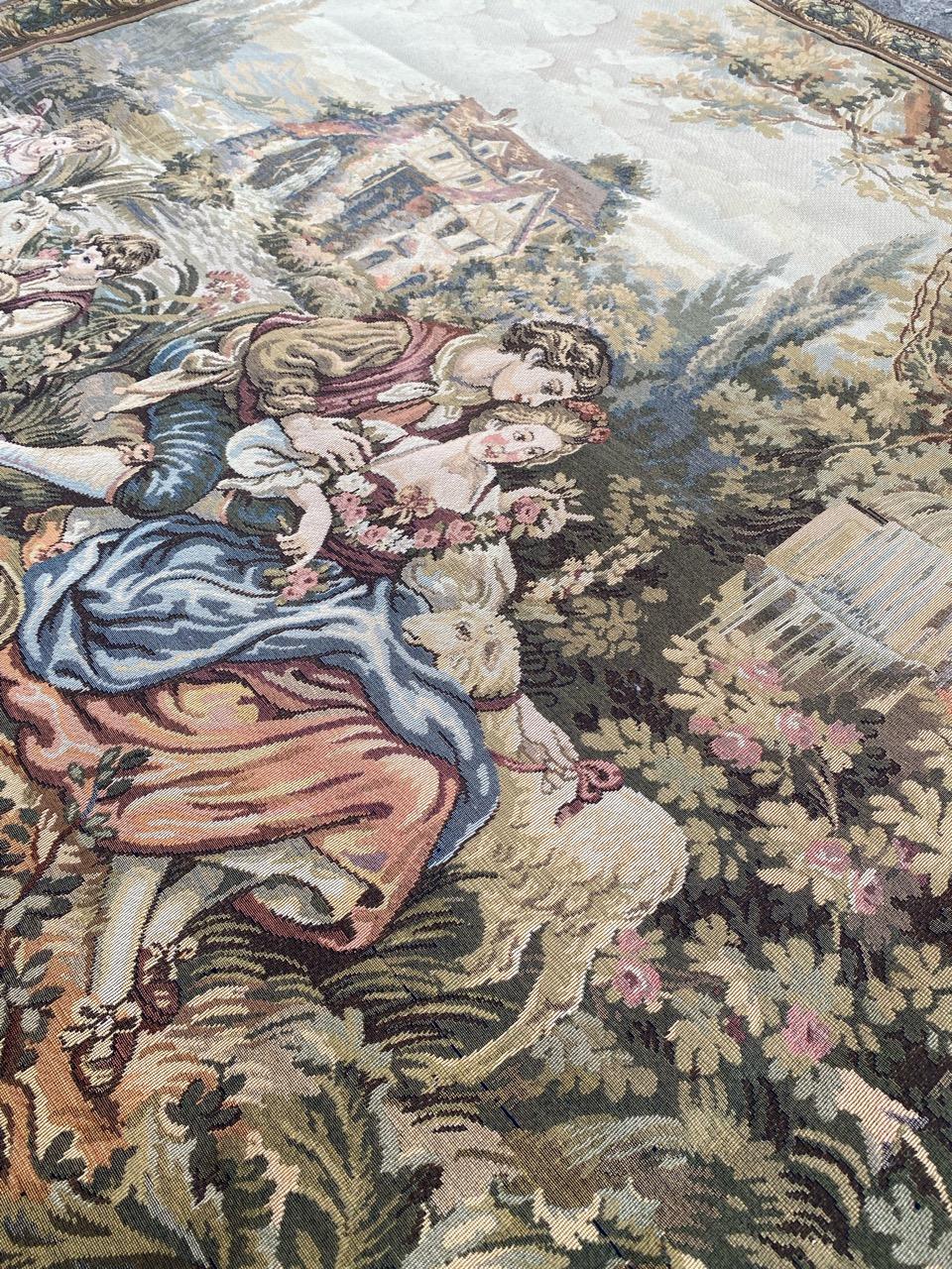 Pretty Vintage Aubusson Style French Jaquar Tapestry 10