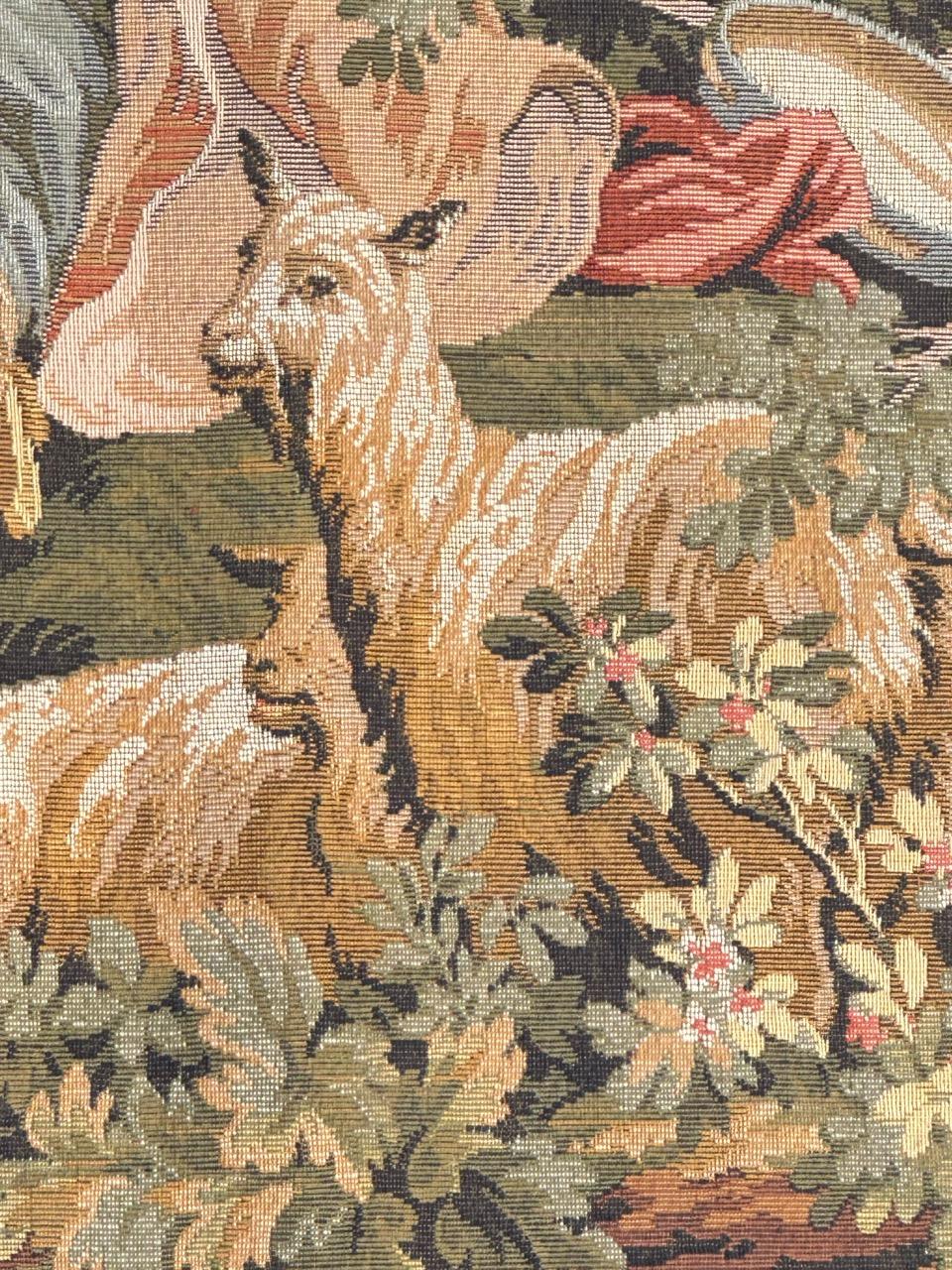 Grazioso arazzo jacquard stile Aubusson d'epoca in vendita 3