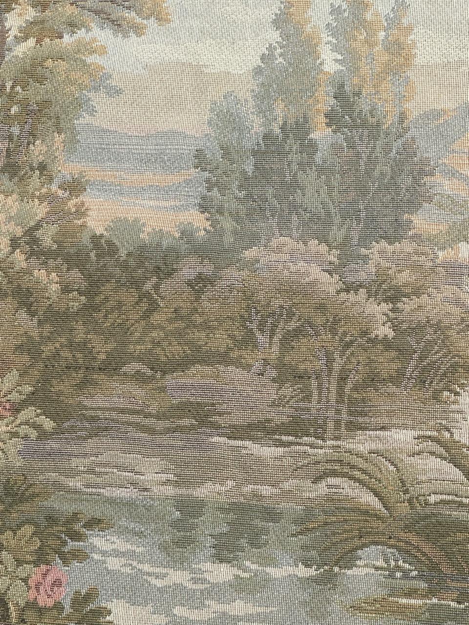 Jolie tapisserie jacquard de style Aubusson vintage en vente 3