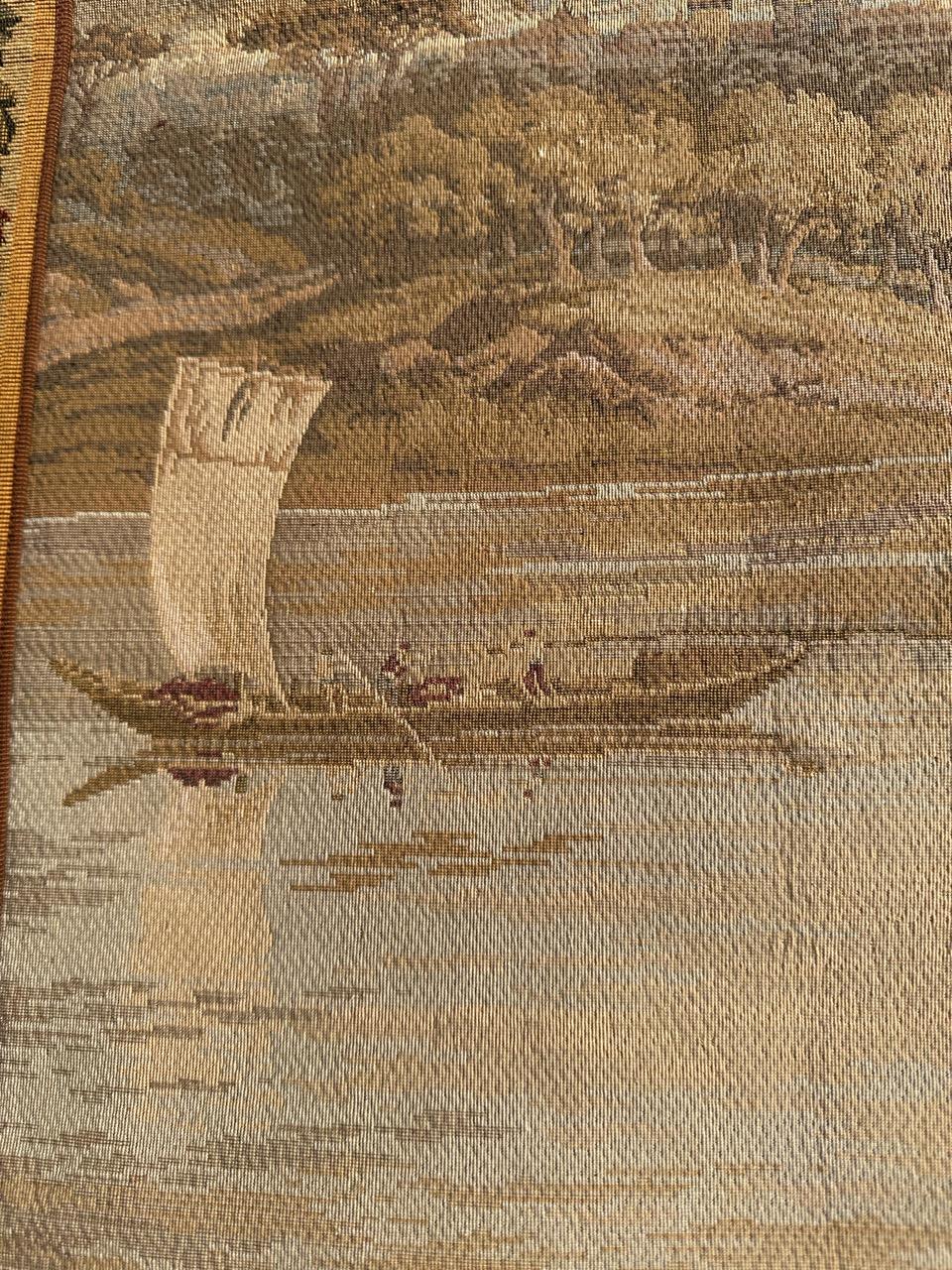 Bonito Tapiz Jacquard Vintage Estilo Aubusson en venta 3
