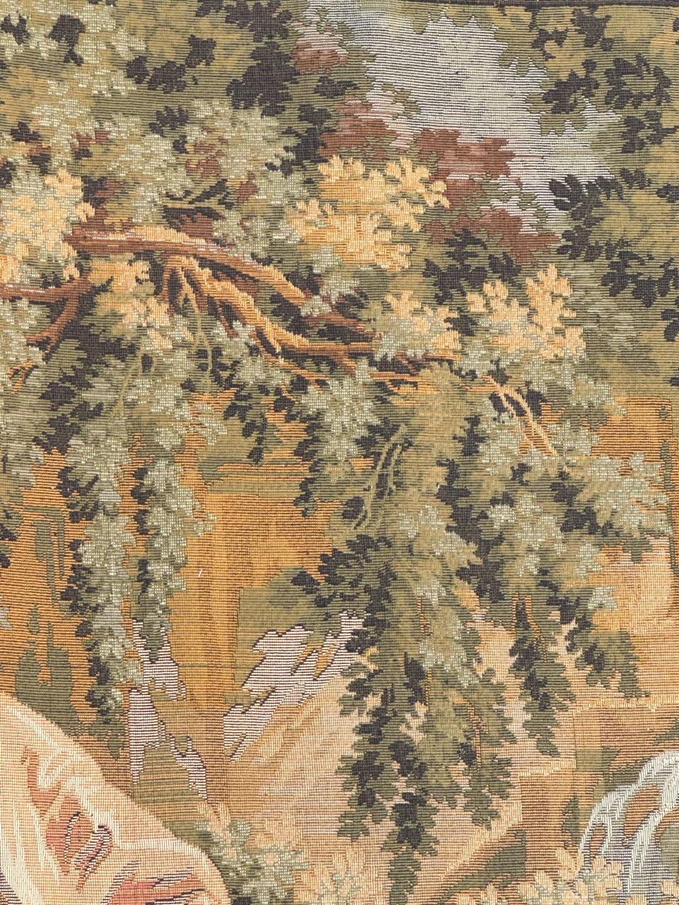 Grazioso arazzo jacquard stile Aubusson d'epoca in vendita 4