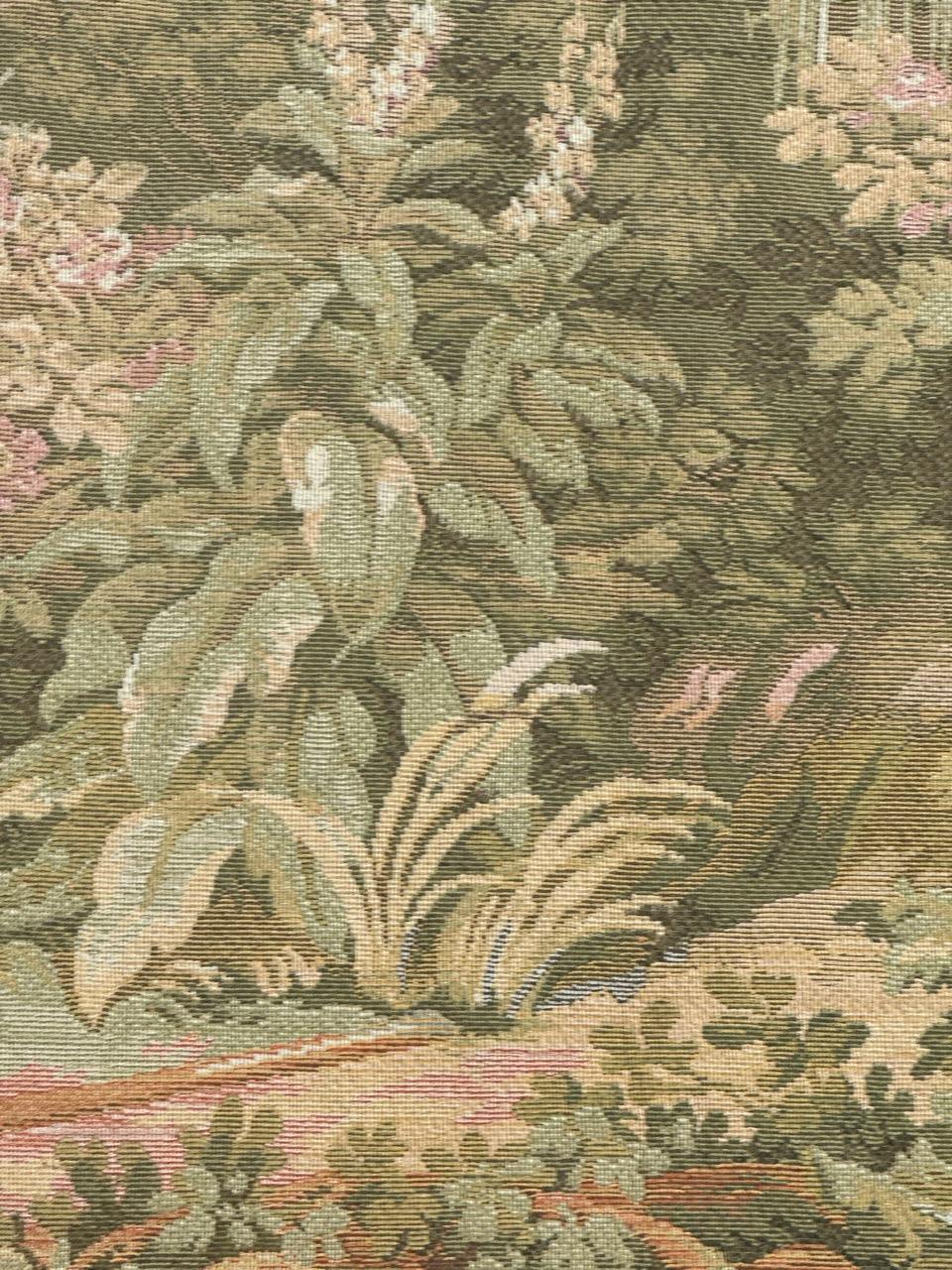 Jolie tapisserie jacquard de style Aubusson vintage en vente 4