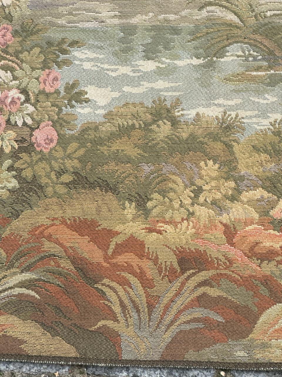 Jolie tapisserie jacquard de style Aubusson vintage en vente 5