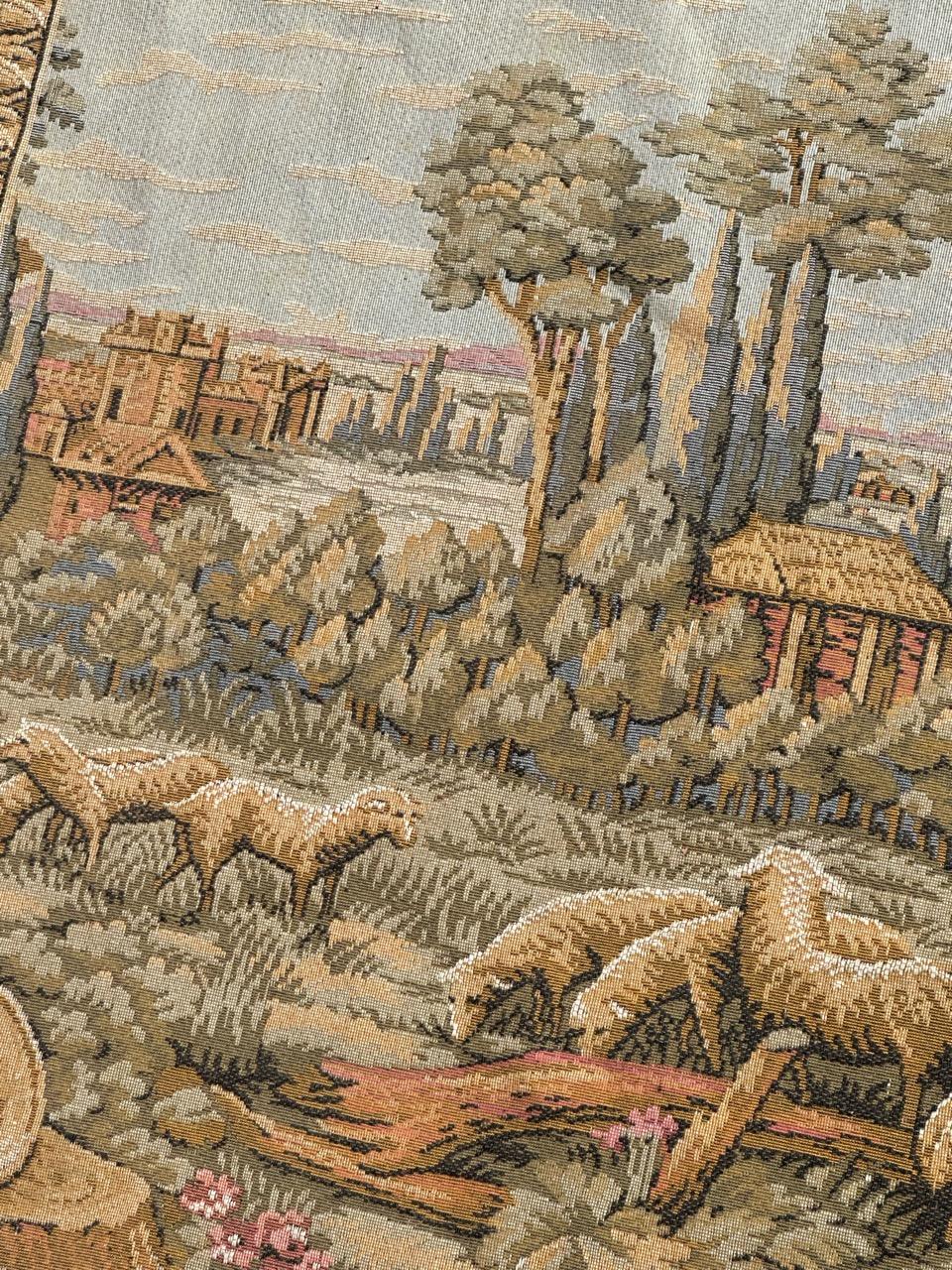 Jolie tapisserie jacquard de style Aubusson vintage en vente 5