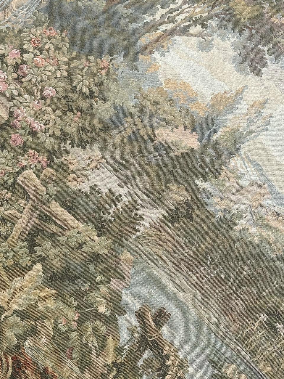 Jolie tapisserie jacquard de style Aubusson vintage en vente 7