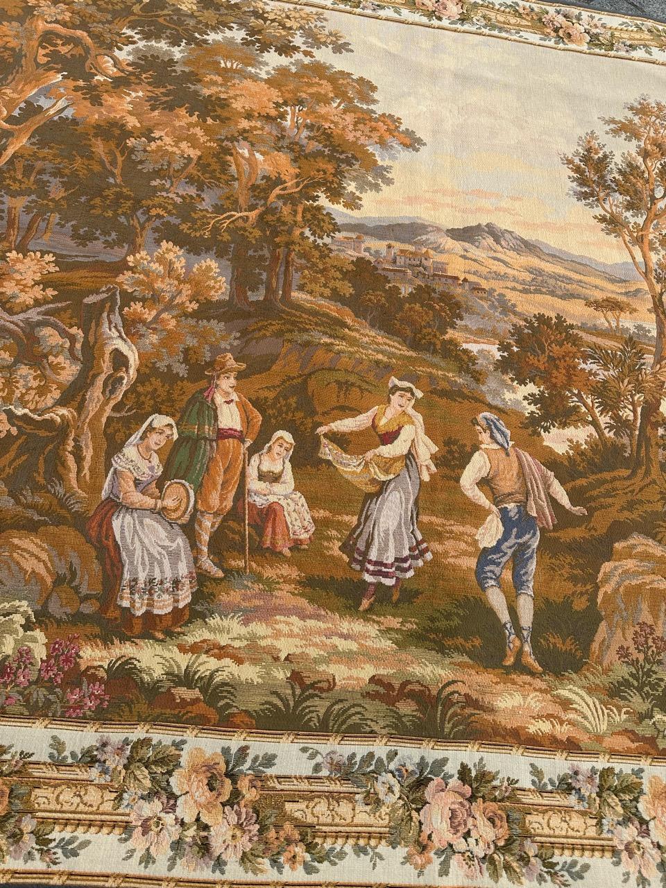 Jolie tapisserie jacquard de style Aubusson vintage en vente 7