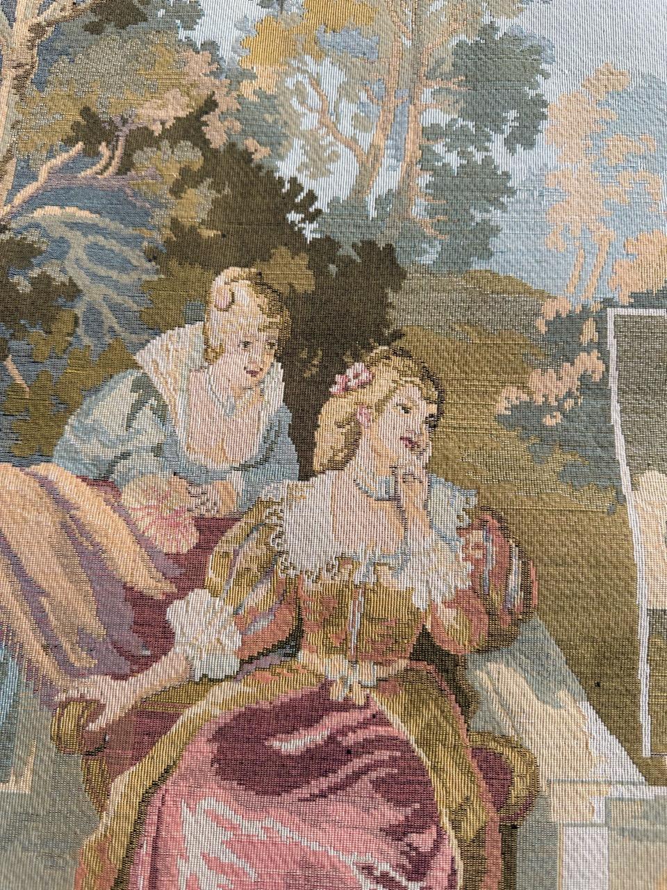Pretty Vintage Jacquard-Wandteppich im Aubusson-Stil im Angebot 7
