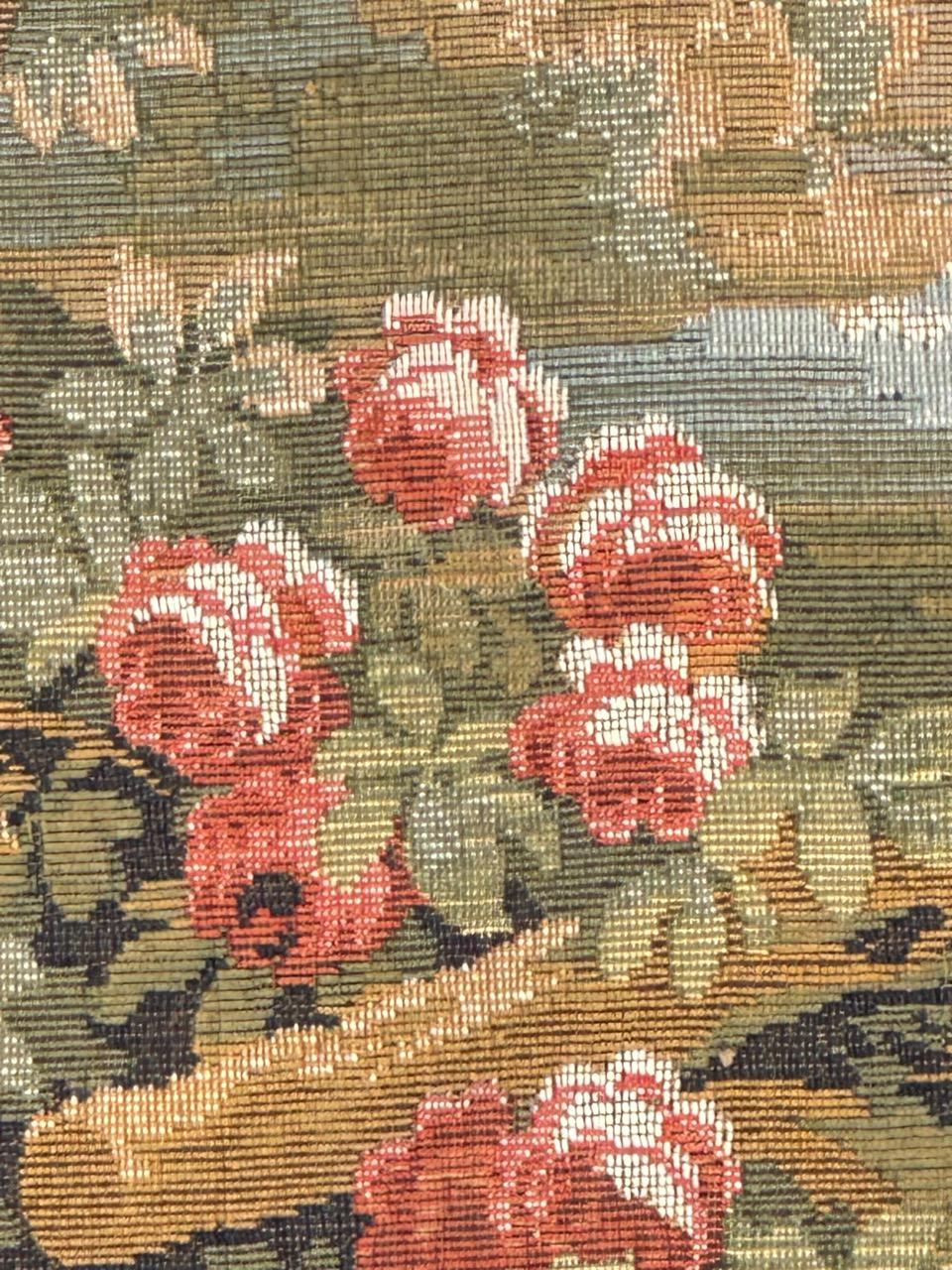 Grazioso arazzo jacquard stile Aubusson d'epoca in vendita 8