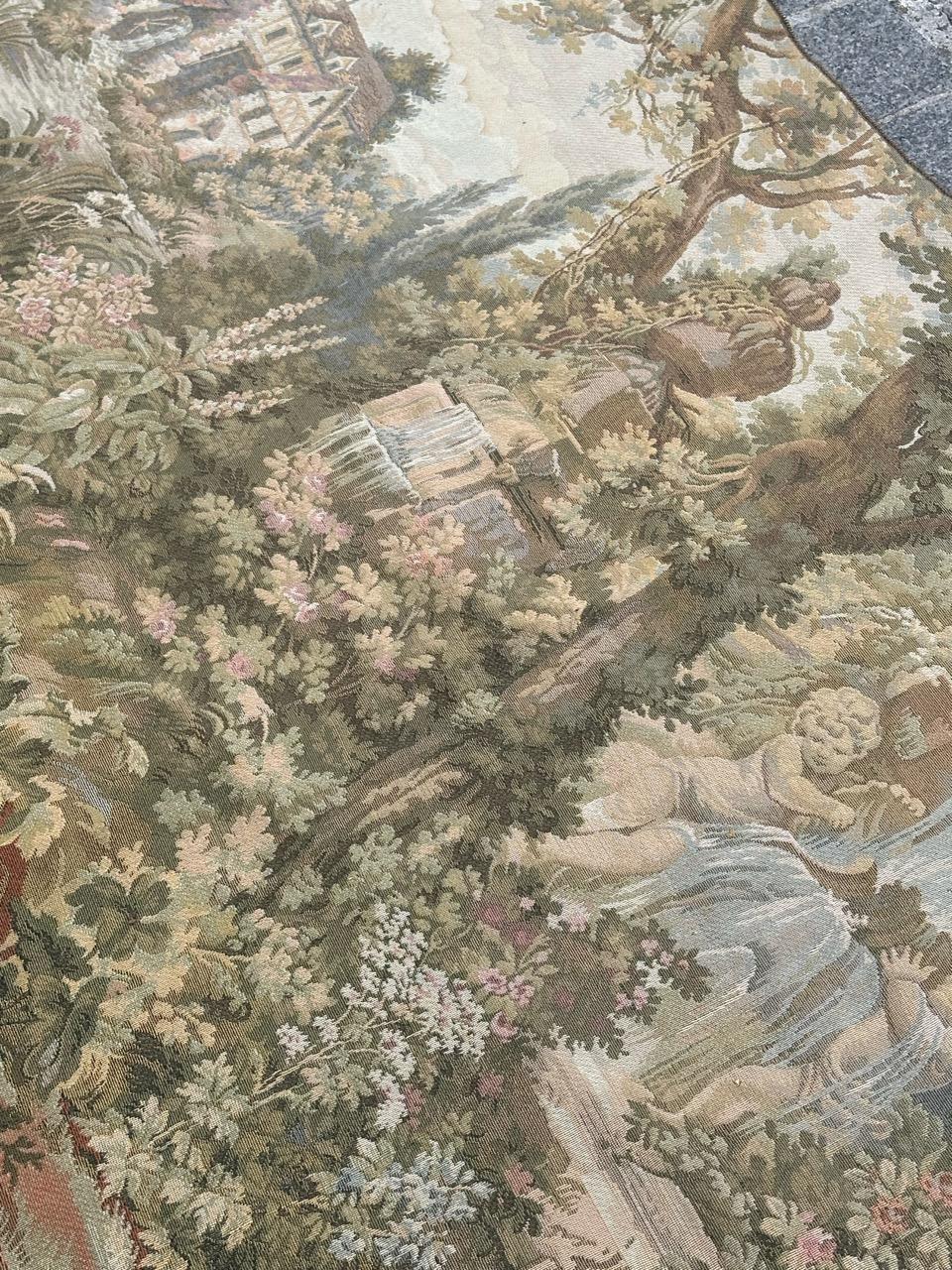 Jolie tapisserie jacquard de style Aubusson vintage en vente 8